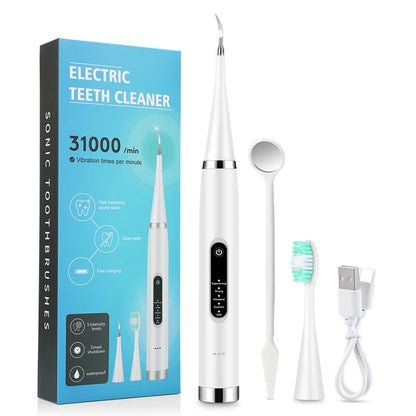 Electric Teeth Whitening Dental Calculus Scaler Plaque Coffee Stain Tartar Removal High Frequency Sonic Toothbrush Teeth Cleaner