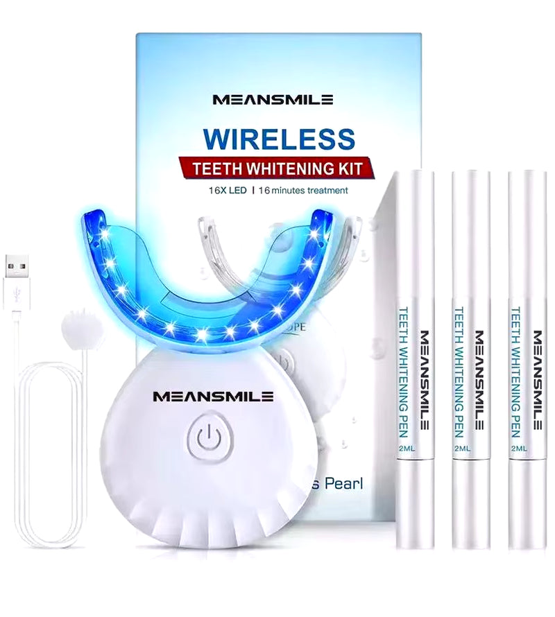 Wholesale Professional Easy White Private Logo Personal Wireless Teeth Whitening Led Kit White