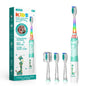 Electric Toothbrush Kids Battery with Colorful LED Waterproof Sonic Brush Soft Bristles Teeth Cleaning Oral Care Child