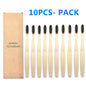 10PCS Biodegradable Bamboo Toothbrush Teeth Colorful Bristle Natural Bamboo Tooth Brush Dental Eco Bambou Toothbrushes