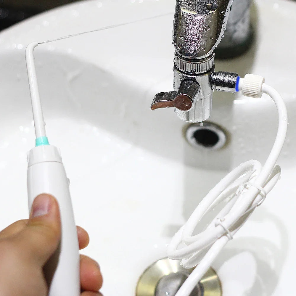 Faucet Oral Irrigator Water Jet for Cleaning Toothpick Teeth Flosser Dental Irrigator Implements Dental Flosser Tooth Cleaner