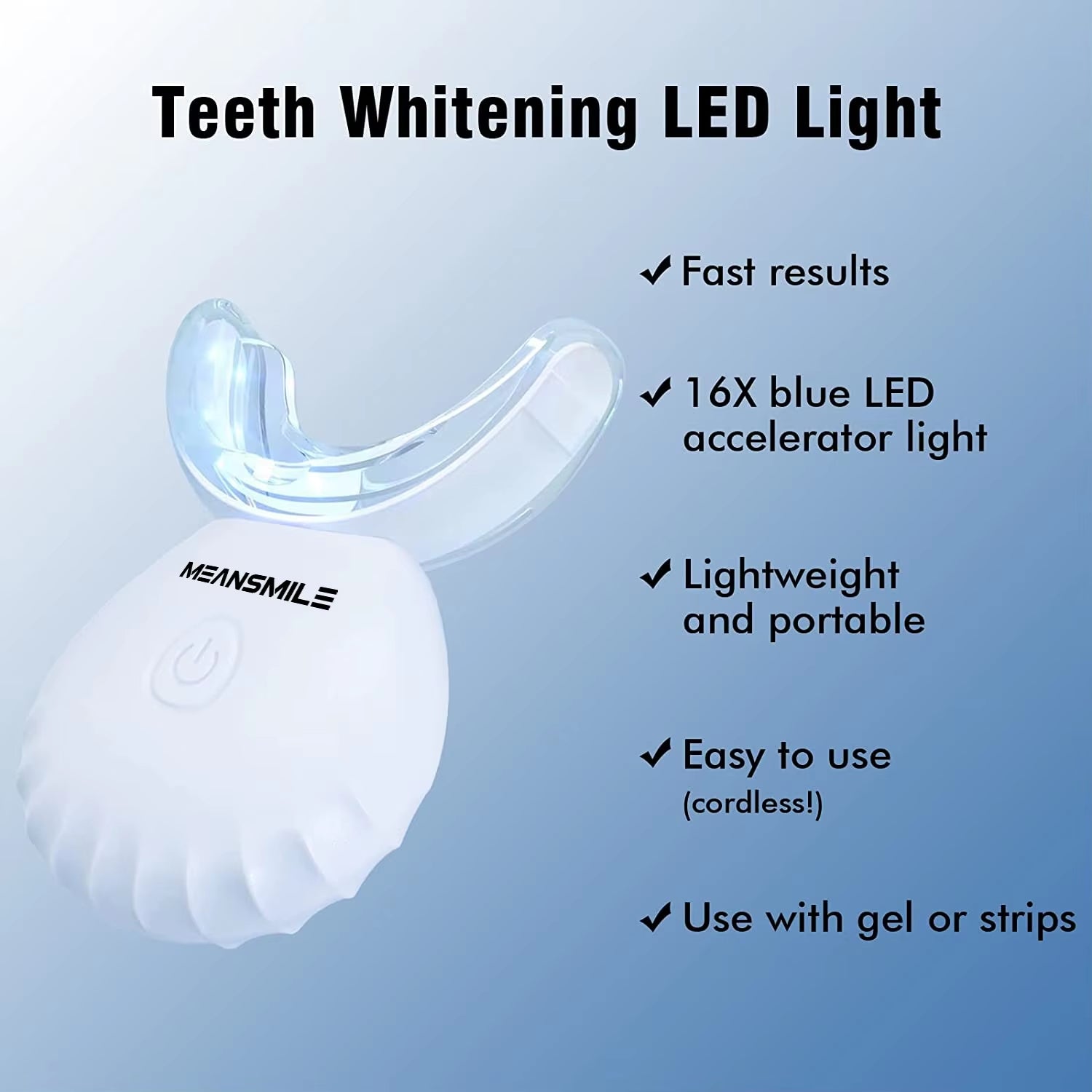 Wholesale Professional Easy White Private Logo Personal Wireless Teeth Whitening Led Kit White