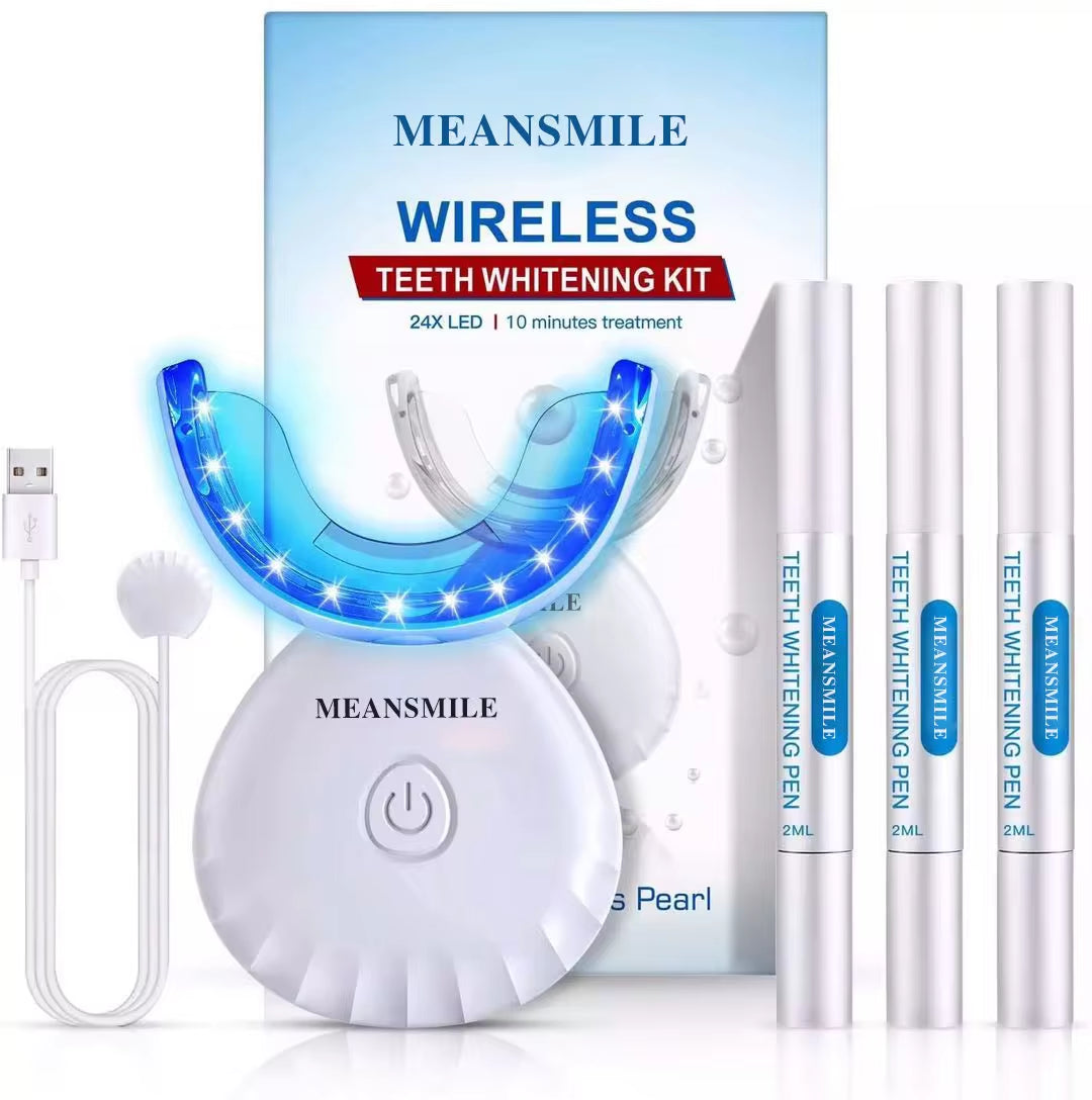 Wholesale Professional Easy White Private Logo Personal Wireless Teeth Whitening Led Kit White