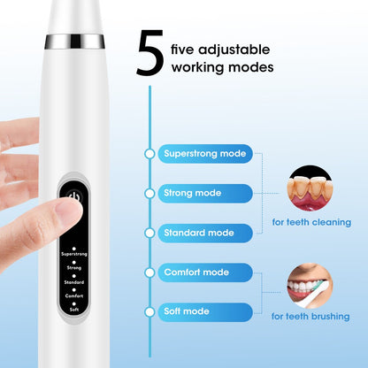 Electric Teeth Whitening Dental Calculus Scaler Plaque Coffee Stain Tartar Removal High Frequency Sonic Toothbrush Teeth Cleaner