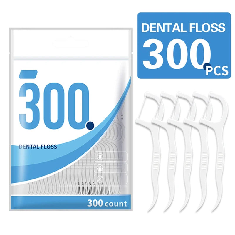 300Pcs Bagged Dental Floss - Cleaning the Oral Cavity - Interdental Cleaning Products - Holiday Preparation - Intimate and Intim