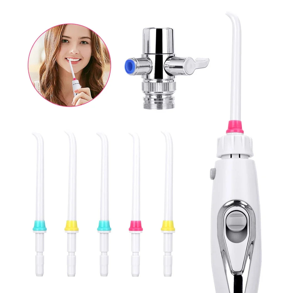 Faucet Oral Irrigator Water Jet for Cleaning Toothpick Teeth Flosser Dental Irrigator Implements Dental Flosser Tooth Cleaner