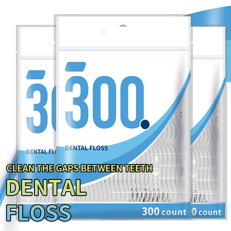 300Pcs Bagged Dental Floss - Cleaning the Oral Cavity - Interdental Cleaning Products - Holiday Preparation - Intimate and Intim