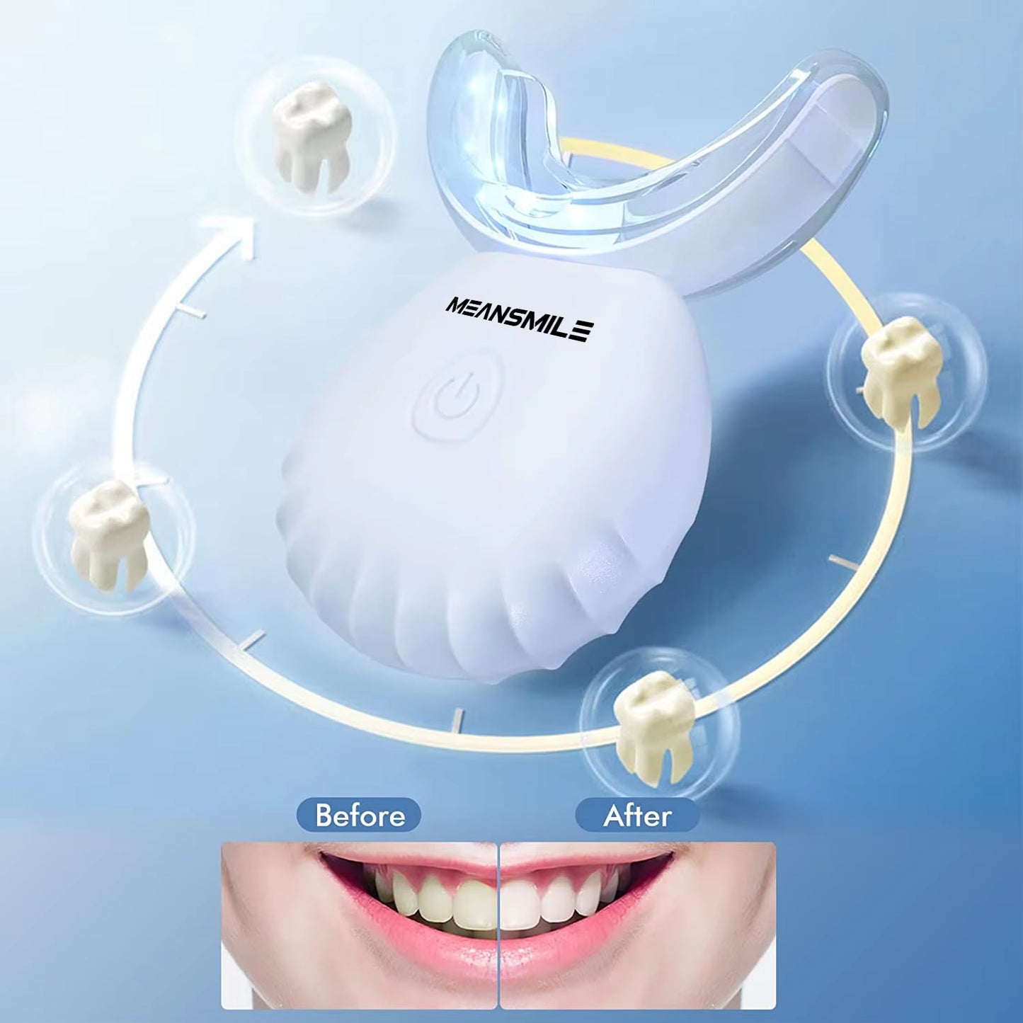 Wholesale Professional Easy White Private Logo Personal Wireless Teeth Whitening Led Kit White