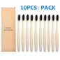 10PCS Biodegradable Bamboo Toothbrush Teeth Colorful Bristle Natural Bamboo Tooth Brush Dental Eco Bambou Toothbrushes