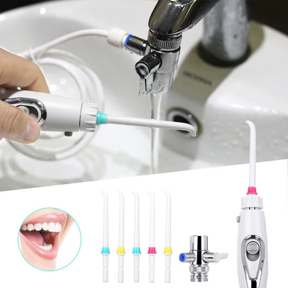 Faucet Oral Irrigator Water Jet for Cleaning Toothpick Teeth Flosser Dental Irrigator Implements Dental Flosser Tooth Cleaner