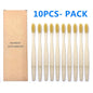 10PCS Biodegradable Bamboo Toothbrush Teeth Colorful Bristle Natural Bamboo Tooth Brush Dental Eco Bambou Toothbrushes