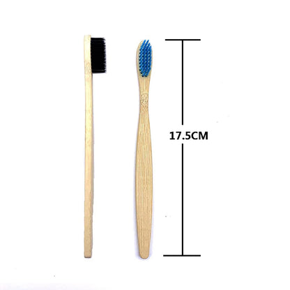 10PCS Biodegradable Bamboo Toothbrush Teeth Colorful Bristle Natural Bamboo Tooth Brush Dental Eco Bambou Toothbrushes