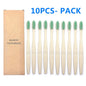 10PCS Biodegradable Bamboo Toothbrush Teeth Colorful Bristle Natural Bamboo Tooth Brush Dental Eco Bambou Toothbrushes